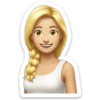 uen fille blonde avec des ailes et un jolie sourire sticker
