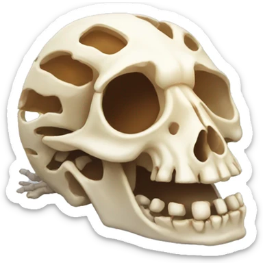 full skeleton dead of a guinea pig  sticker