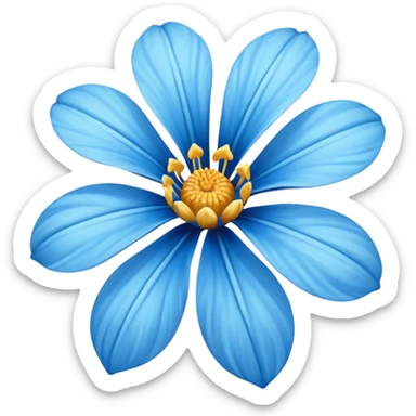 Flor de lirio azul cielo sticker