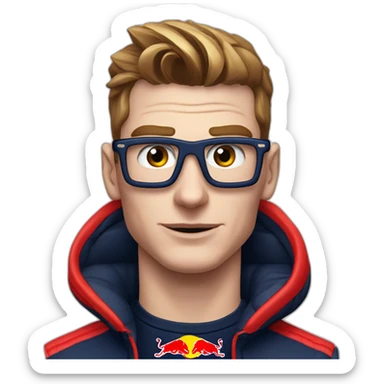 Verstappen redbull f1 cross eyed sticker
