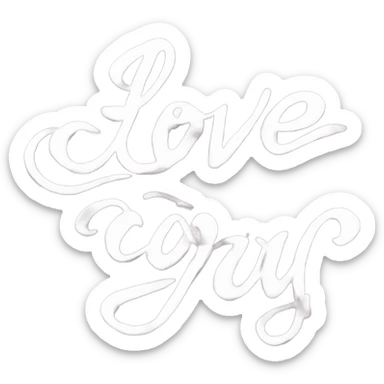 love you cursive sticker