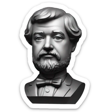 Claude Debussy bust sticker