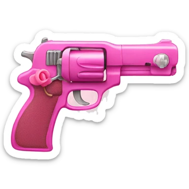 pink pistol with a pink ribbon sticker