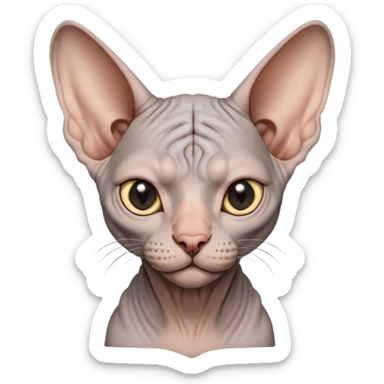 a grey Sphynx sticker