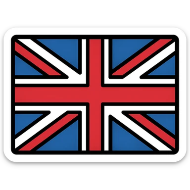 Union Jack (Great Britain flag) with accurate colors and proportions sticker