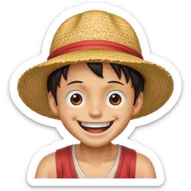 Luffy laughing  sticker