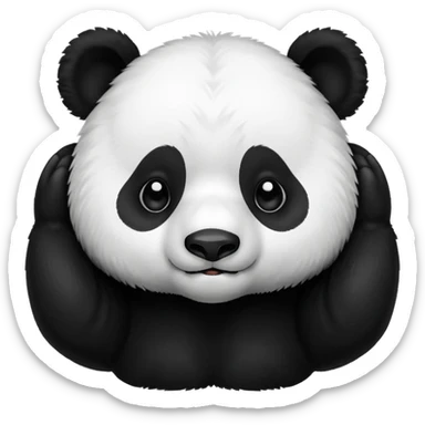 Oso panda tapándose los oídos  sticker