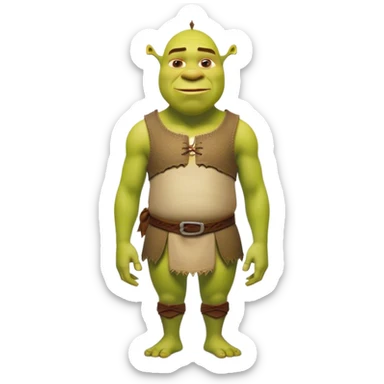 Very Slim Shrek fullbody sticker