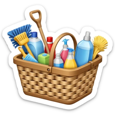 cleaning basket sticker