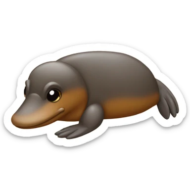 Platypus sunbathing sticker