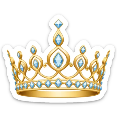 birthday tiara with diamonds sticker