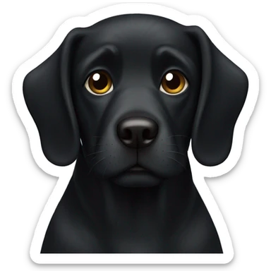 Black dog  sticker
