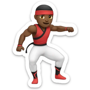 austian colored male Ninja Warrior athlete in action sticker