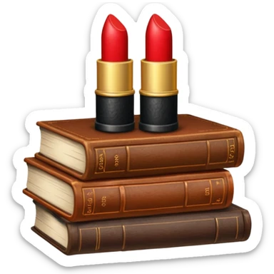 Lips and books sticker
