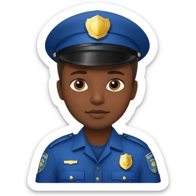 photographer with police uniform sticker