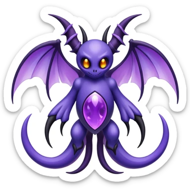 Ghastly-Lunala-Fakémon-hybrid-creature (full body)  sticker