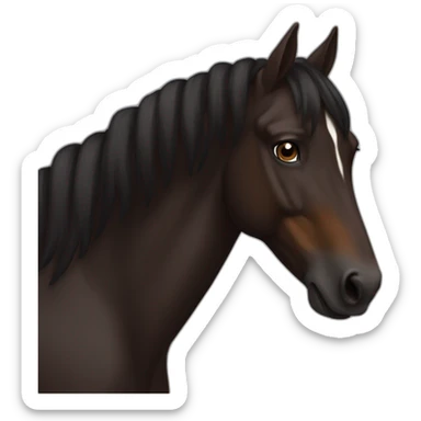 dark brown horse conceited sticker