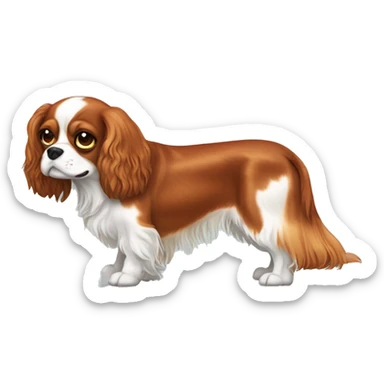 Cavalier king charles spaniel dog sticker