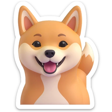 shiba inu happy sticker
