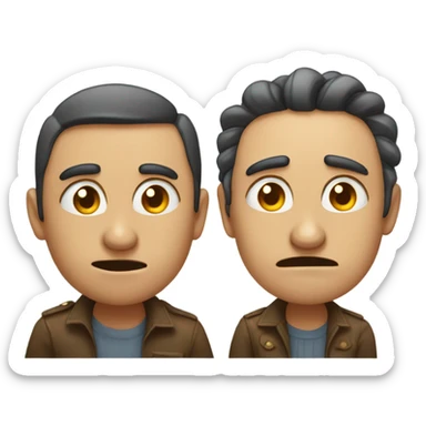 A man and woman pointing at you in disgust sticker