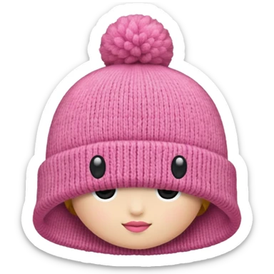 a pink hat sticker