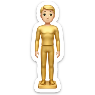 Gold statue male sticker
