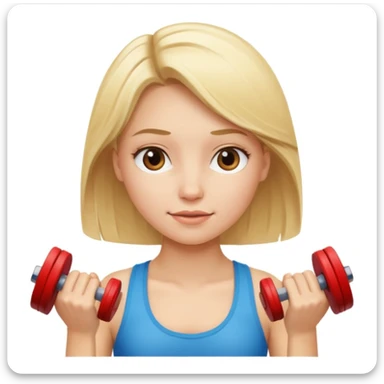 cute blondie doing workout sticker