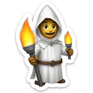 kkk enjoyer with torch sticker