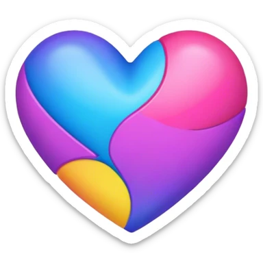 bisexual heart sticker