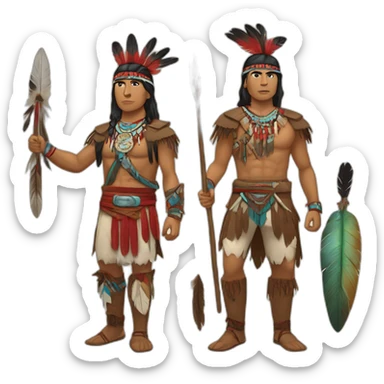 Joseph Brant In a native american outift being a diplomat and a warrior wat the same time sticker