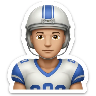 bald football player sticker