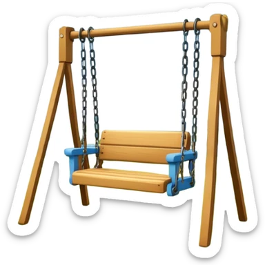 Swing in public park sticker