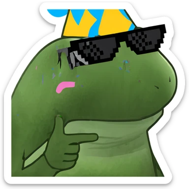 Perro sonriendo sticker