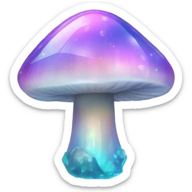 Opal crystal mushroom  sticker