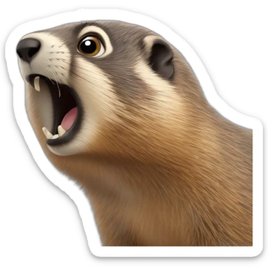 shocked marmot sticker