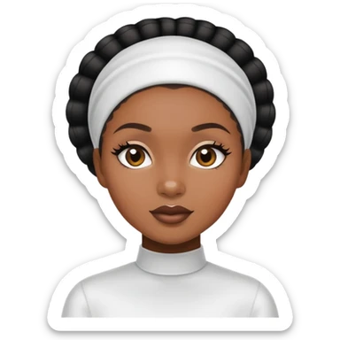Black girl at hair salon  sticker