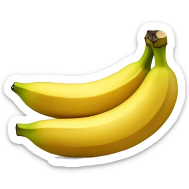 Medium tan colored banana no peel sticker