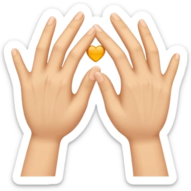 Les doigts des deux mains qui forme un W sticker