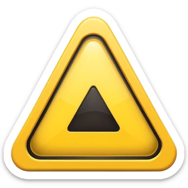 yellow triangle with exclamation mark inside sticker