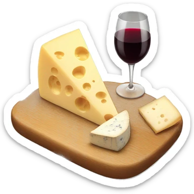 Cheese board and wine  sticker