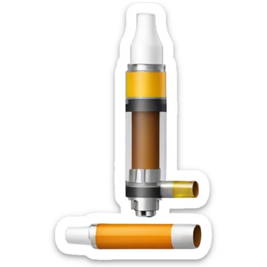 Nicotine vape cartridge sticker