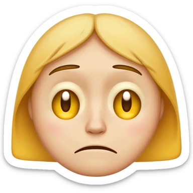 very very very very very very sad yellow faced emoji sticker