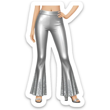 Disco ball flared pants sticker