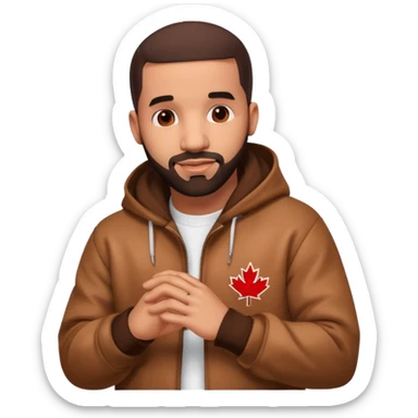 Drake, the Canadian rapper and singer, friendly and recognizable pose sticker
