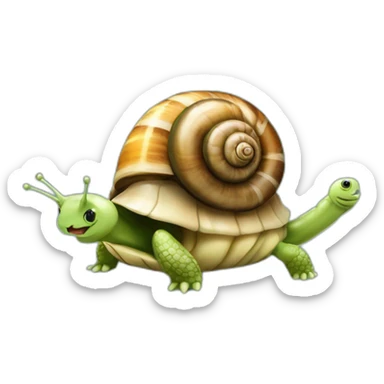 escargot sur tortue sticker