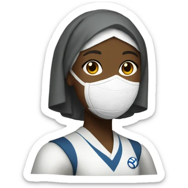 florence nightingale playing volleyball sticker