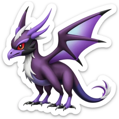 Noibat-Noivern-Silvally-Fakémon-hybrid-creature (full body)  sticker