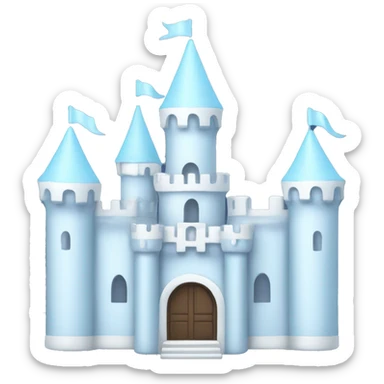 Pastel blue White Castle sticker