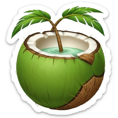Green Coconut  sticker