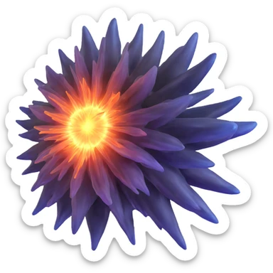 detailed supernova with expanding shock waves sticker